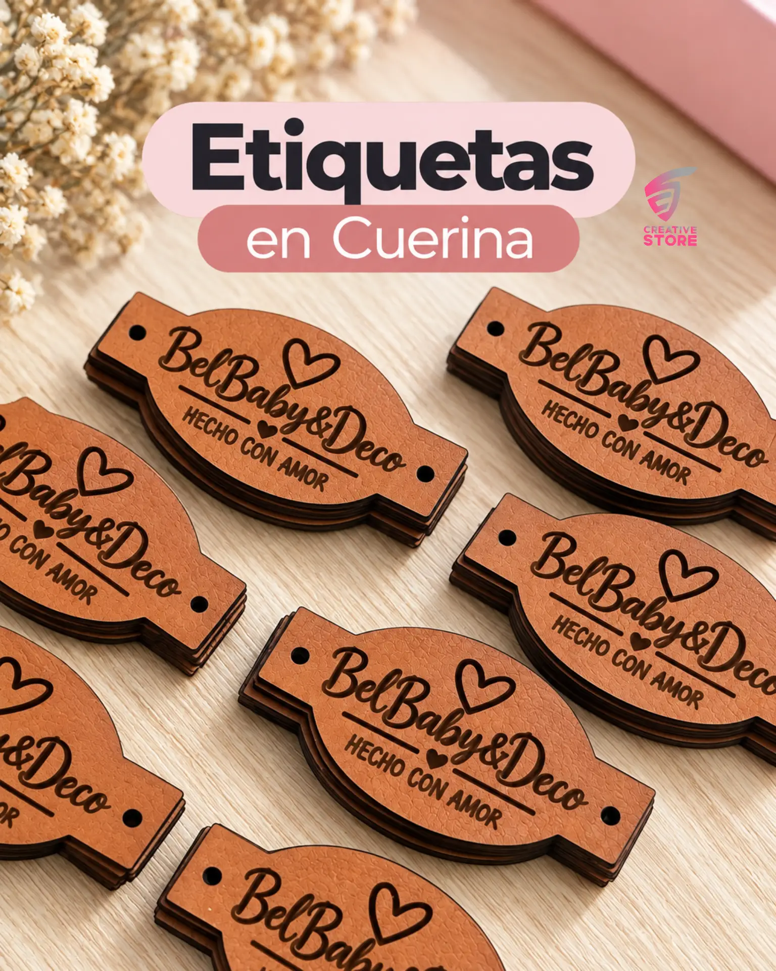 ETIQUETAS EN CUERINA / ECOCUERO